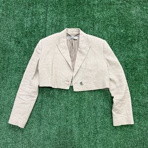 Zara Beige Cropped Blazer